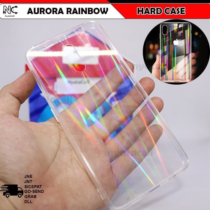 Oppo Reno 5G Hard Case Aurora Rainbow-Hologram Fuze Transparant
