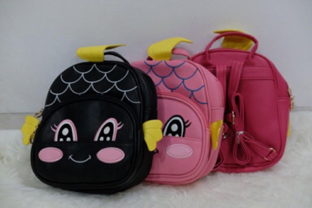 Tas anak import motif ikan