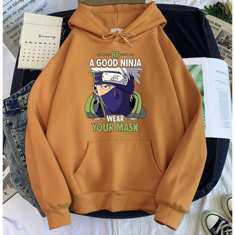 GOOD NINJA NARUTO Jumper Hoodie II Sweater Hoodie Anime II Sweter Oblong Topi Sz M - XL ( Pria &amp; Wanita / Anak &amp; Dewasa )