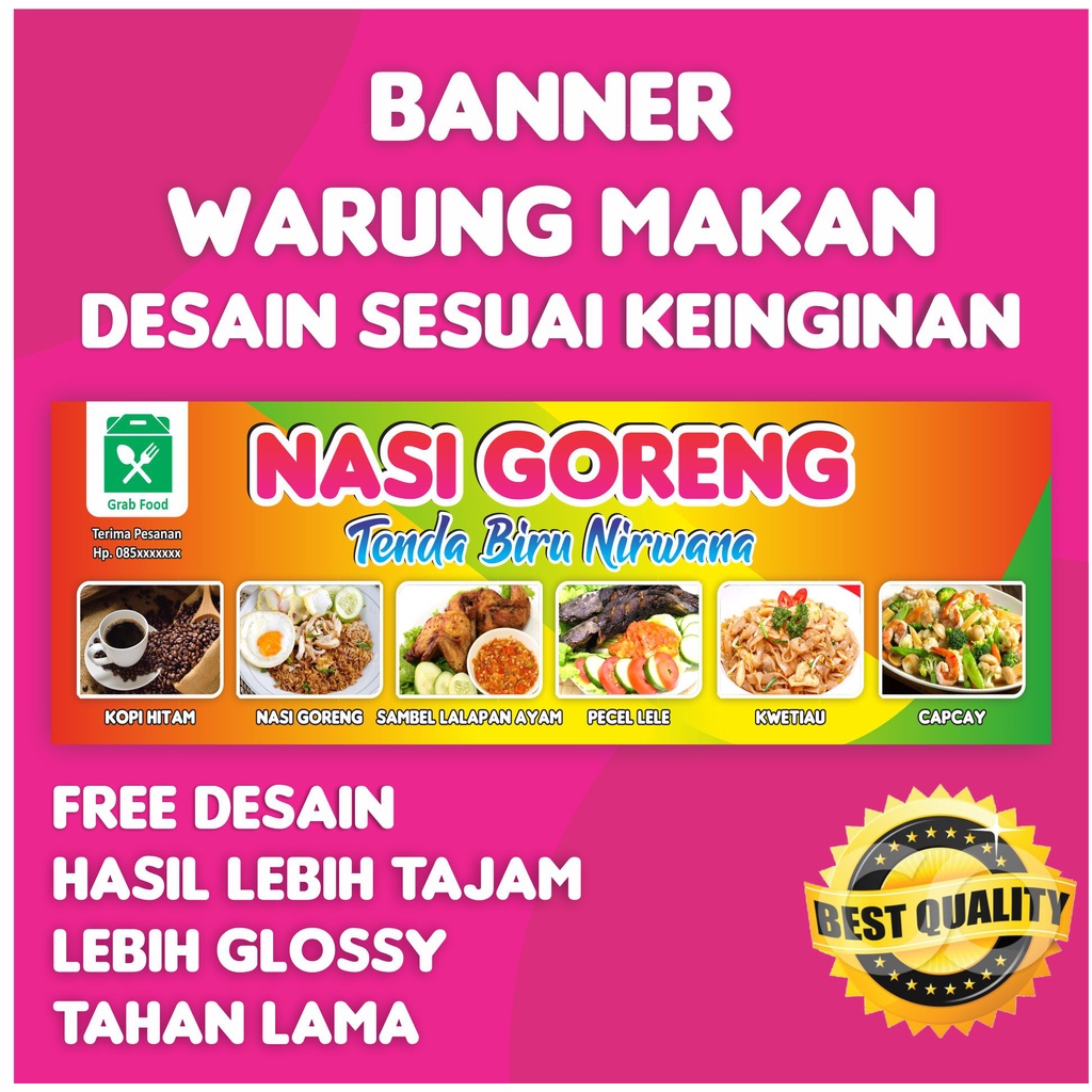 BANNER / SPANDUK / WARUNG MAKAN / CUSTO DESAIN SESUAI SELERA