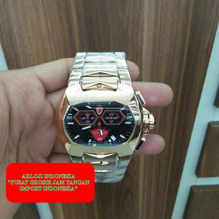 Best Seller Jam Pria Torino Lamborghini Rosegold Quartz Garansi 1th