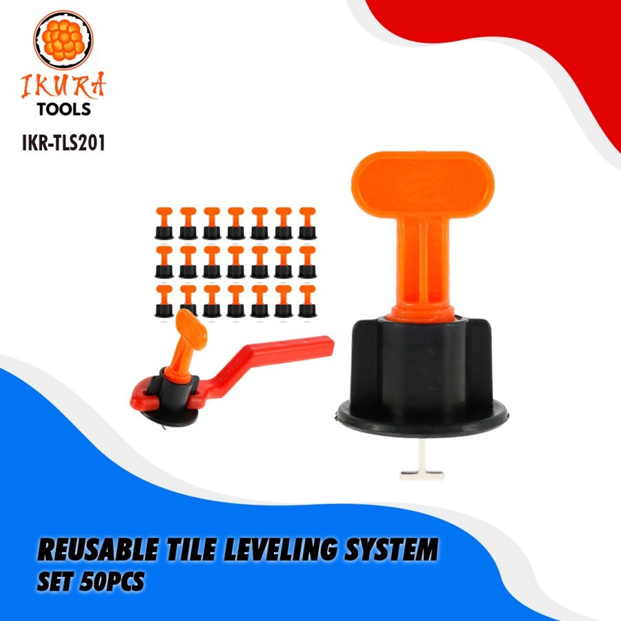 IKURA Perata Keramik Putar Set 50 pcs Reusable Tile Leveling