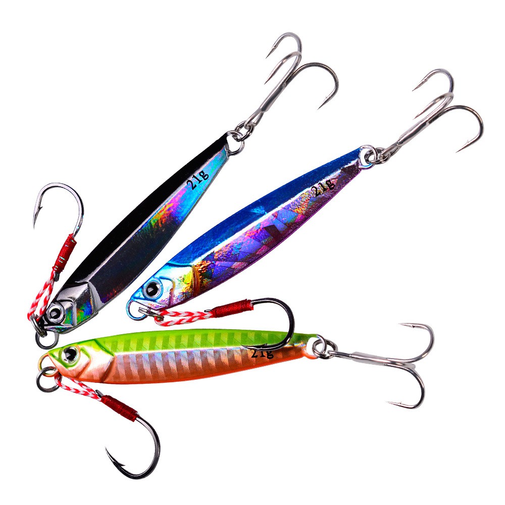 Lure Umpan Pancing Metaljig metal jig branded proberos murah jigging LF106 7G/10G/14G/17G/21G