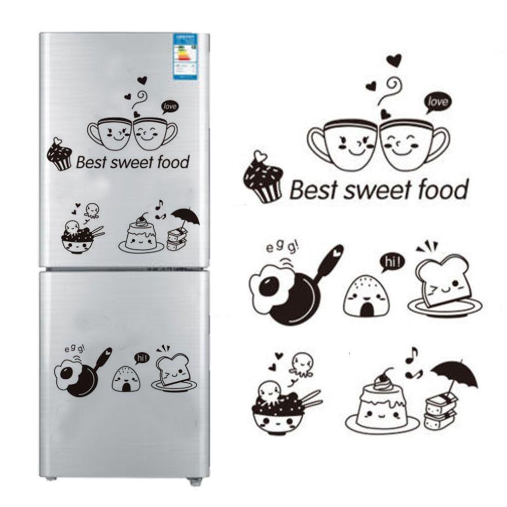 R-flower Sticker Kulkas Gelas Kopi Dekorasi Rumah Kitchen &amp; Dining Stiker Vinyl