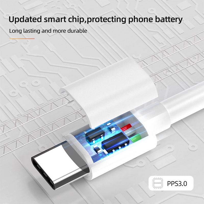 Kabel Charger Pd Tipe C Fast Charging 0.3m / 1m / 1.5m / 2m 6a