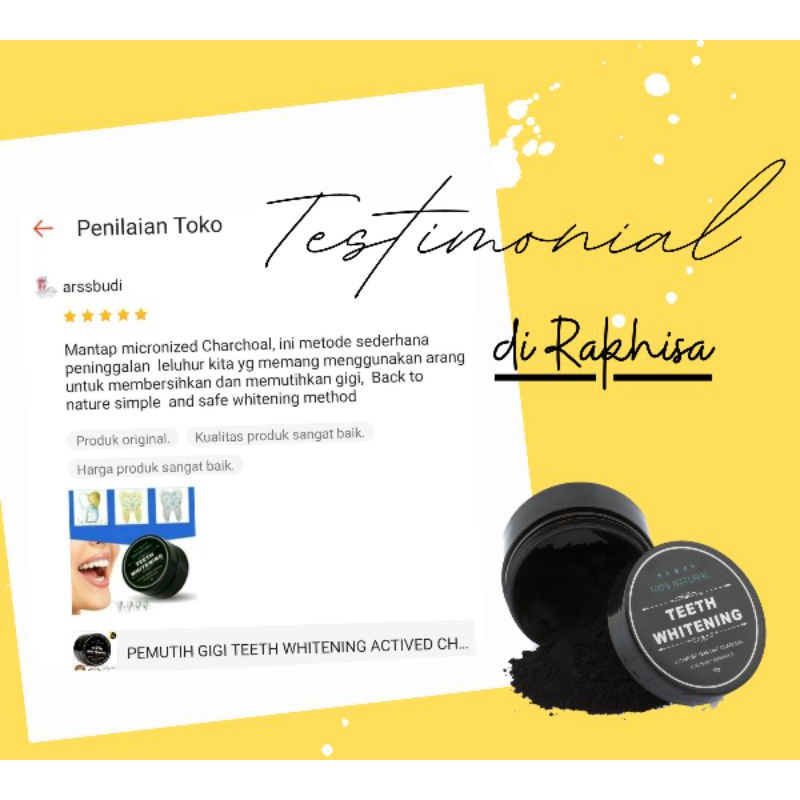 SIZE BESAR PEMUTIH GIGI TEETH WHITENING Actived Charcoal Powder ORIGINAL