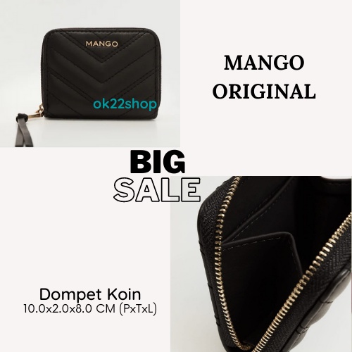 MANGO - Dompet Koin ORIGINAL Wanita (Quilted Coin Purse)