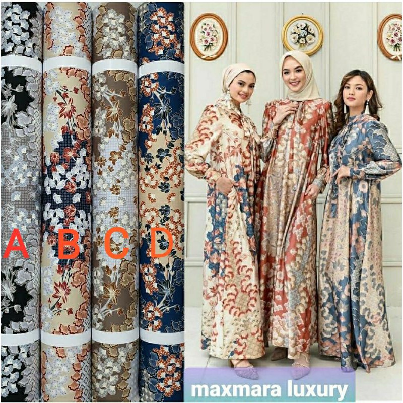 Kain Bahan Maxmara Lux Motif Gen Halilintar harga per 0.5m