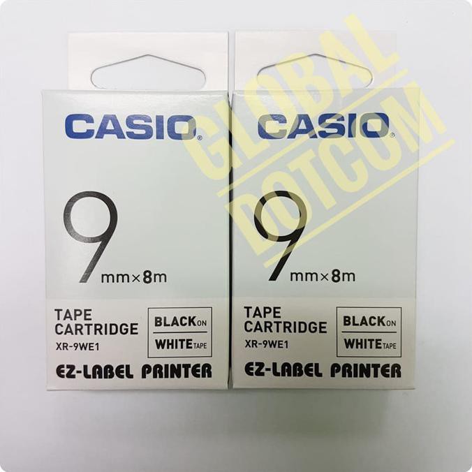 

EZ LABEL TAPE CASIO 9MM BLACK INK WHITE