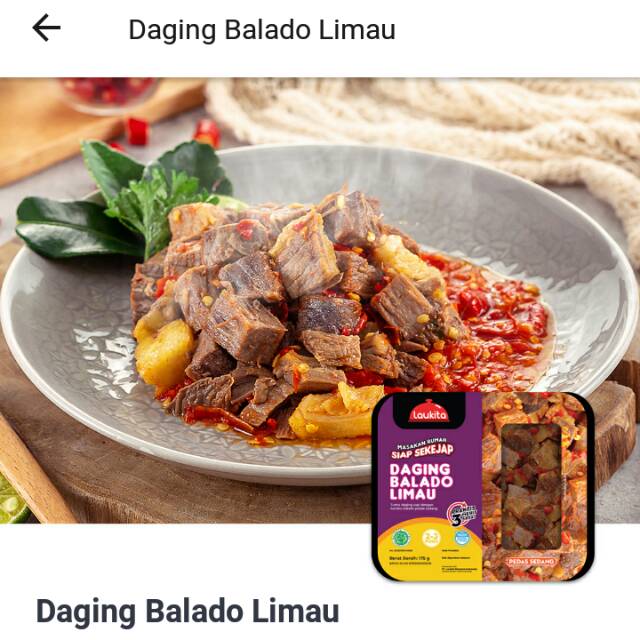 

Laukita daging balado limauu