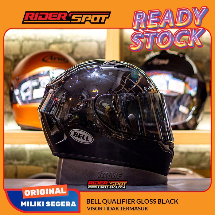 Helm Motor Bell Qualifier Gloss Black Full Face Original Helmet Touring