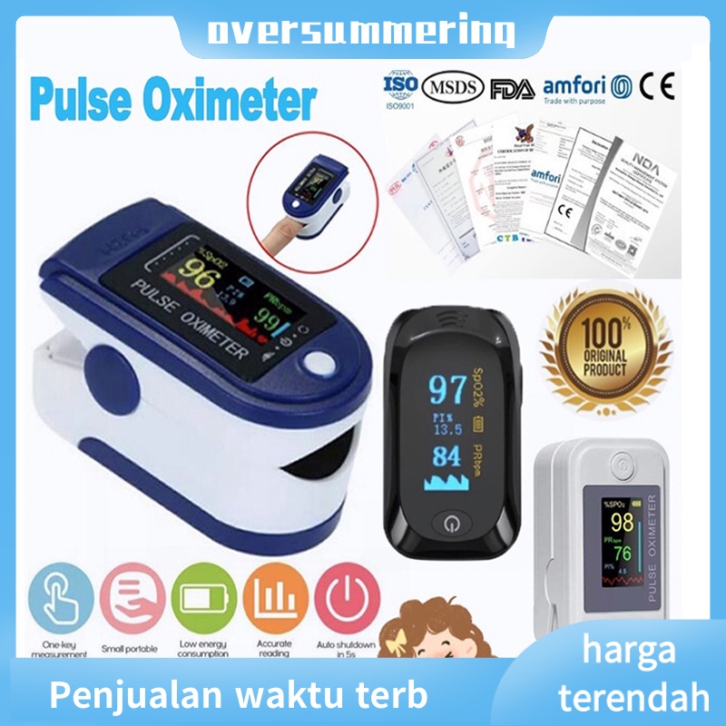 Jual Hot Sale Fingertip Pulse Oximeter Oximetry Sp Saturation Monitor Led Pengukuran Detak