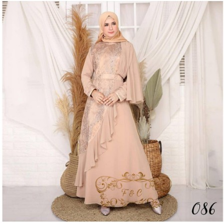 Baju Gamis Muslim Terbaru 2021 model Baju Pesta Wanita kekinian Bahan Corneli Kekinian gaun remaja