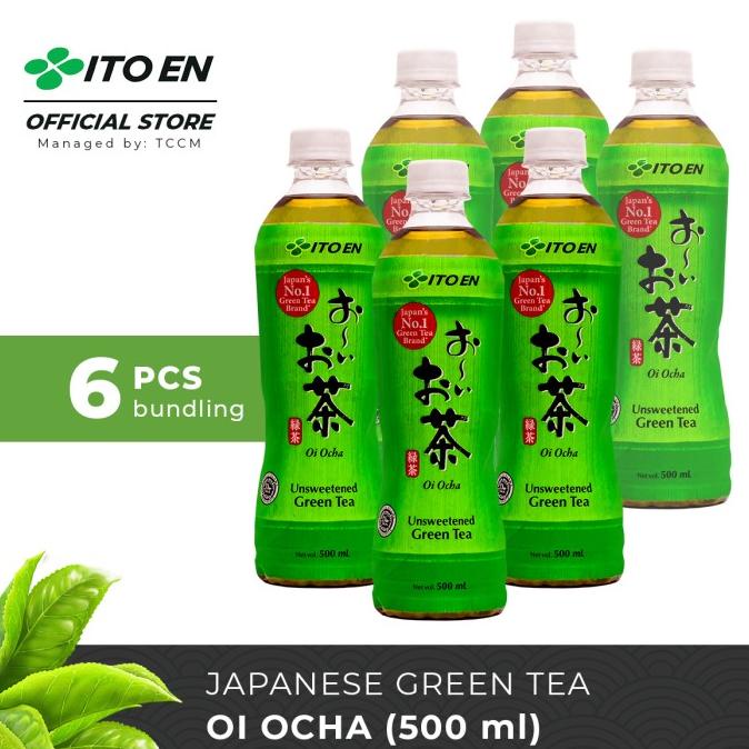 

(BISA COD) ITO EN Oi Ocha Unsweetened Teh Hijau Jepang 500ml No Sugar - 6 pcs TERJAMIN Kode 212