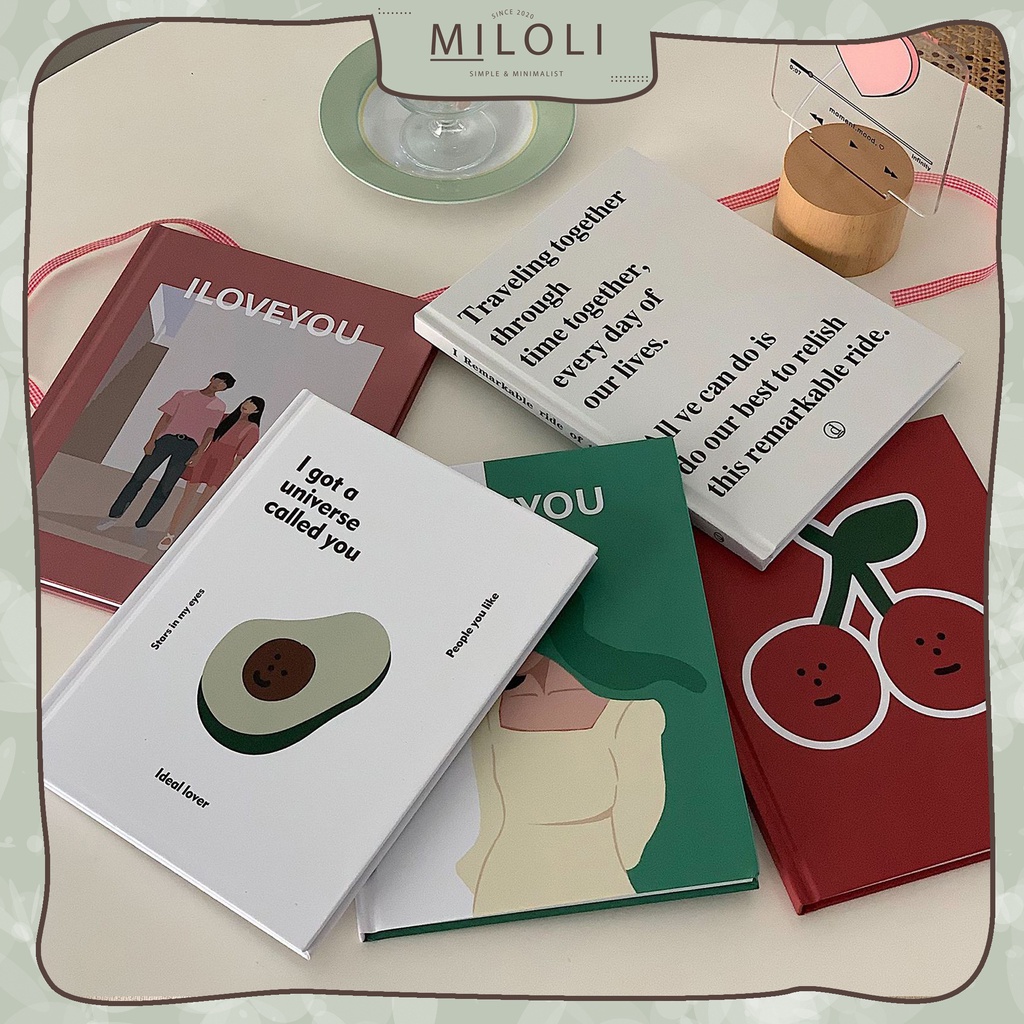 

[MILOLI] Buku Tulis COUPLE & FRUIT Polos Notebook Journal Diary Book Aesthetic - E0030