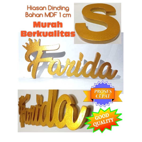 Huruf Tulisan Kayu Custom Hiasan Dinding Kamar Dekorasi Rumah
