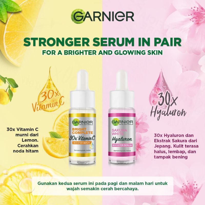 GARNIER Serum Booster 15ml 30ml - Vitamin C Hyaluron