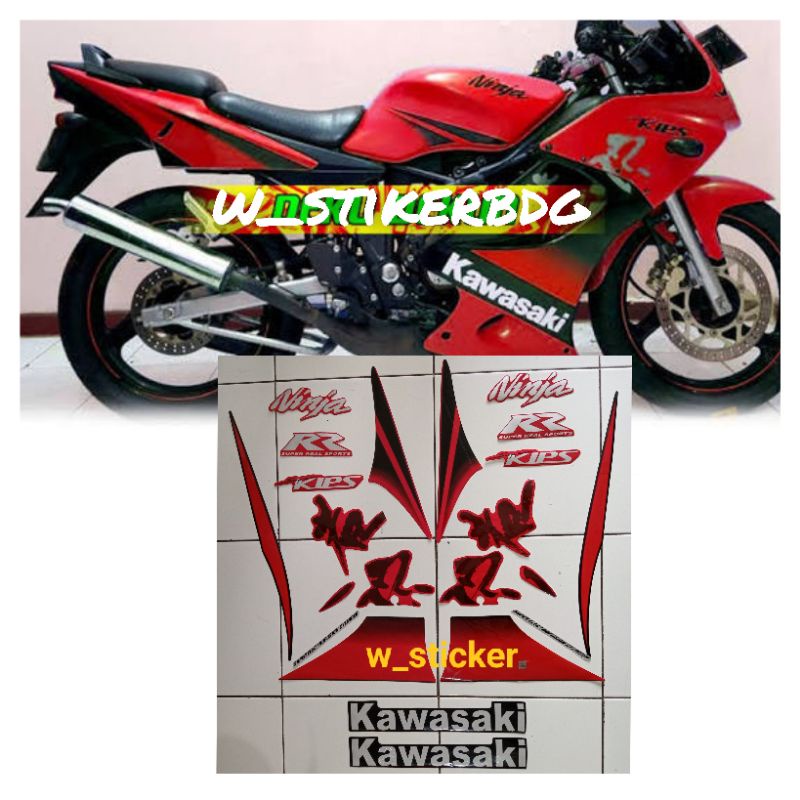 Striping Stiker Lis Body Ninja RR Old 2010 Merah
