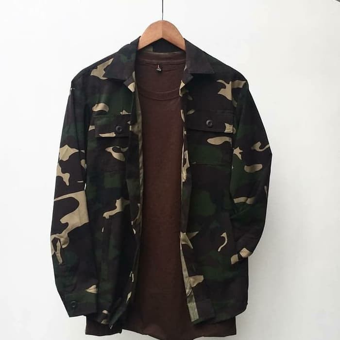 OOTDSUPPLY Millitary Camo Field Jacket l Jaket Loreng l Semi Parka l Jaket canvas l jaket army J012