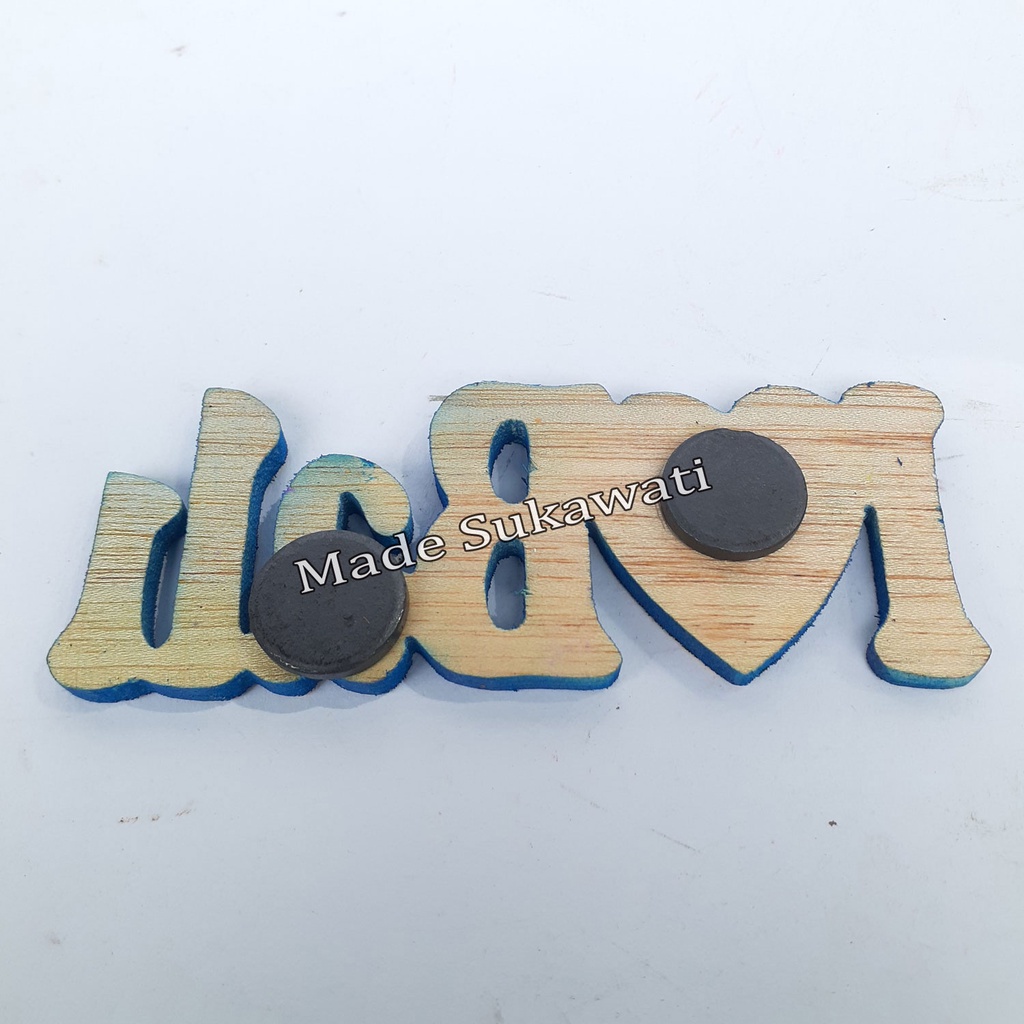 Hiasan Magnet tempelan kulkas I Love Bali kerajinan tangan handmade