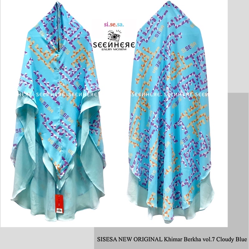 SISESA NEW ORIGINAL GUARANTEED - Khimar Berkha Vol.7 Cloudy Blue
