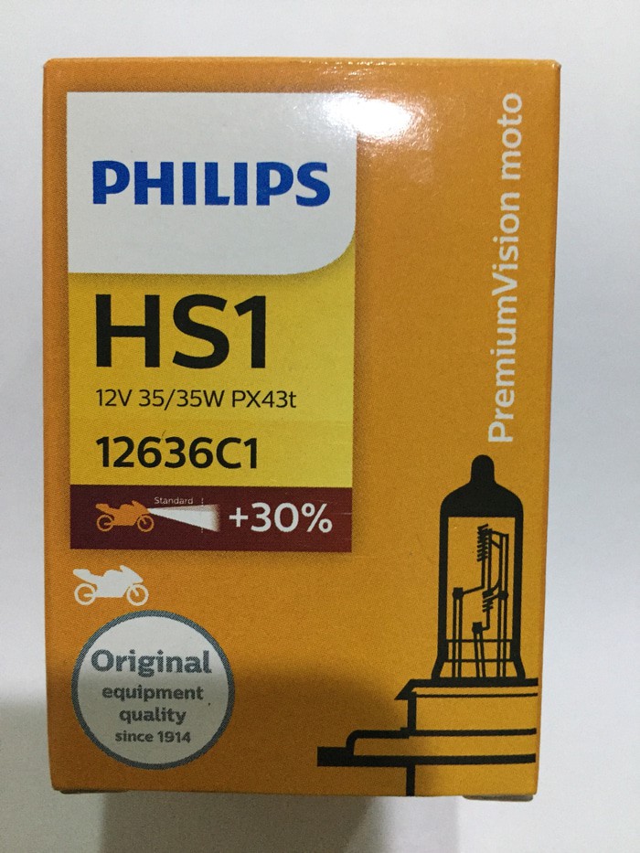 Bohlam, Lampu Halogen Vixion / R15 / Byson / Verza / MX King 12V/35W Philips (Asli)