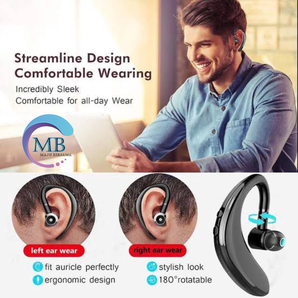 BM029 Headset earphone bluetooh wireles single S109 busines for oppo xiaomi vivo etc ORIGINAL MB2155