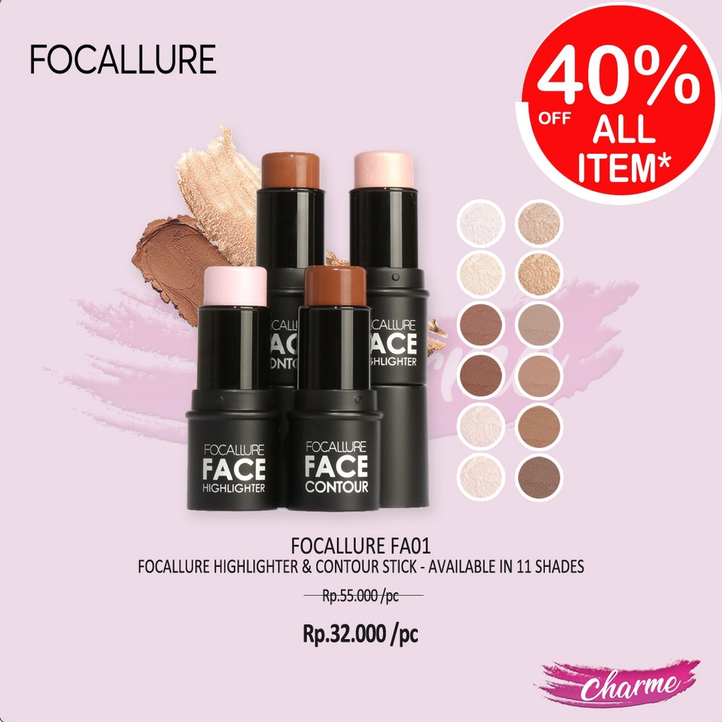 (READY &amp; ORI) FOCALLURE Highlighter and Contour Stick Stik FA01 FA 01 highlight