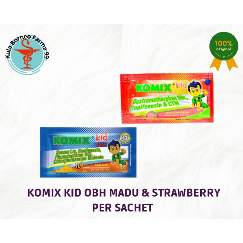 Komix Kid OBH Madu &amp; Strawberry per Sachet