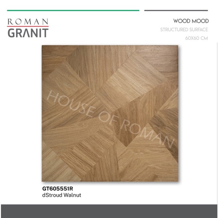 TERLARIS ROMAN GRANIT 60 X 60 GT605551R DSTROUD WALNUT