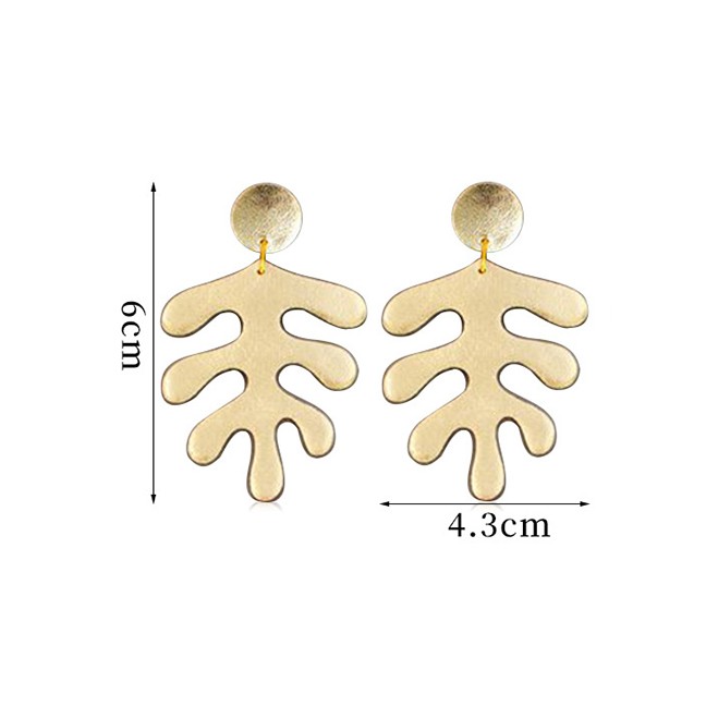 LRC Anting Tusuk Fashion Silver Irregular Geometric Earrings D07626