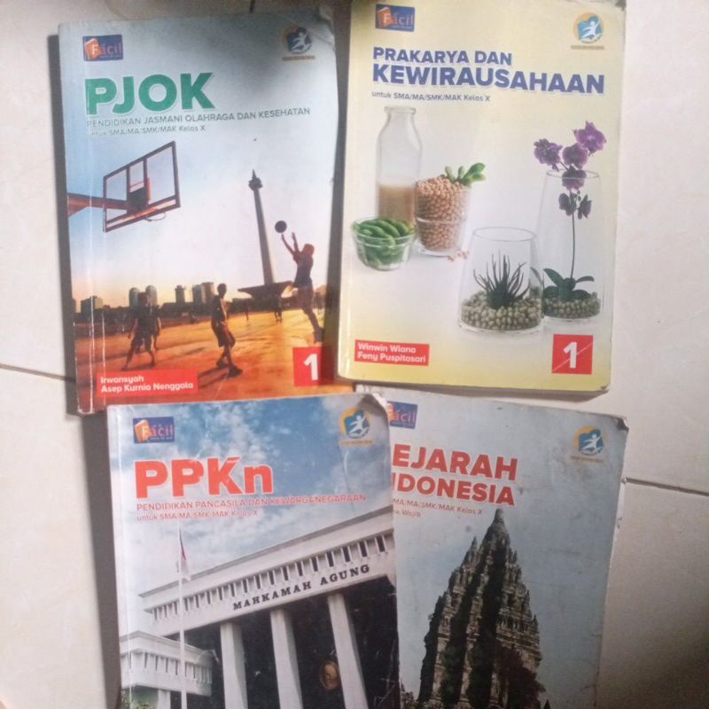 BUKU PJOK PRAKARYA PPKN SEJARAH INDONESIA KELAS 10 1 SMA MA PENERBIT FACIL BEKAS