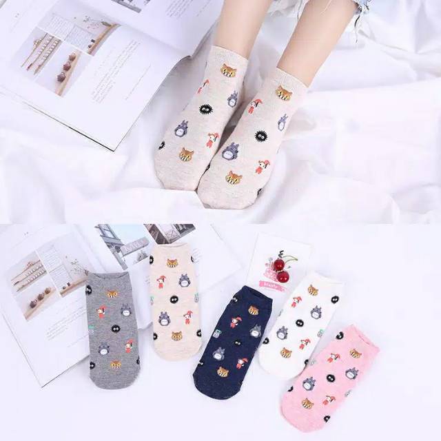 Kaus Kaki TOTORO Gibli Anime Classic Retro Vintage Japanese Manga Cute Sweet Imut Manis Remaja Ceria