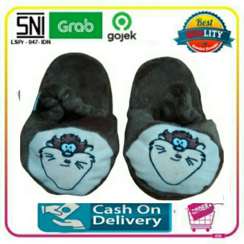 Sandal boneka anak ss tazmania/sandal lucu/sandal anak/sandal rumah/sandal kamar