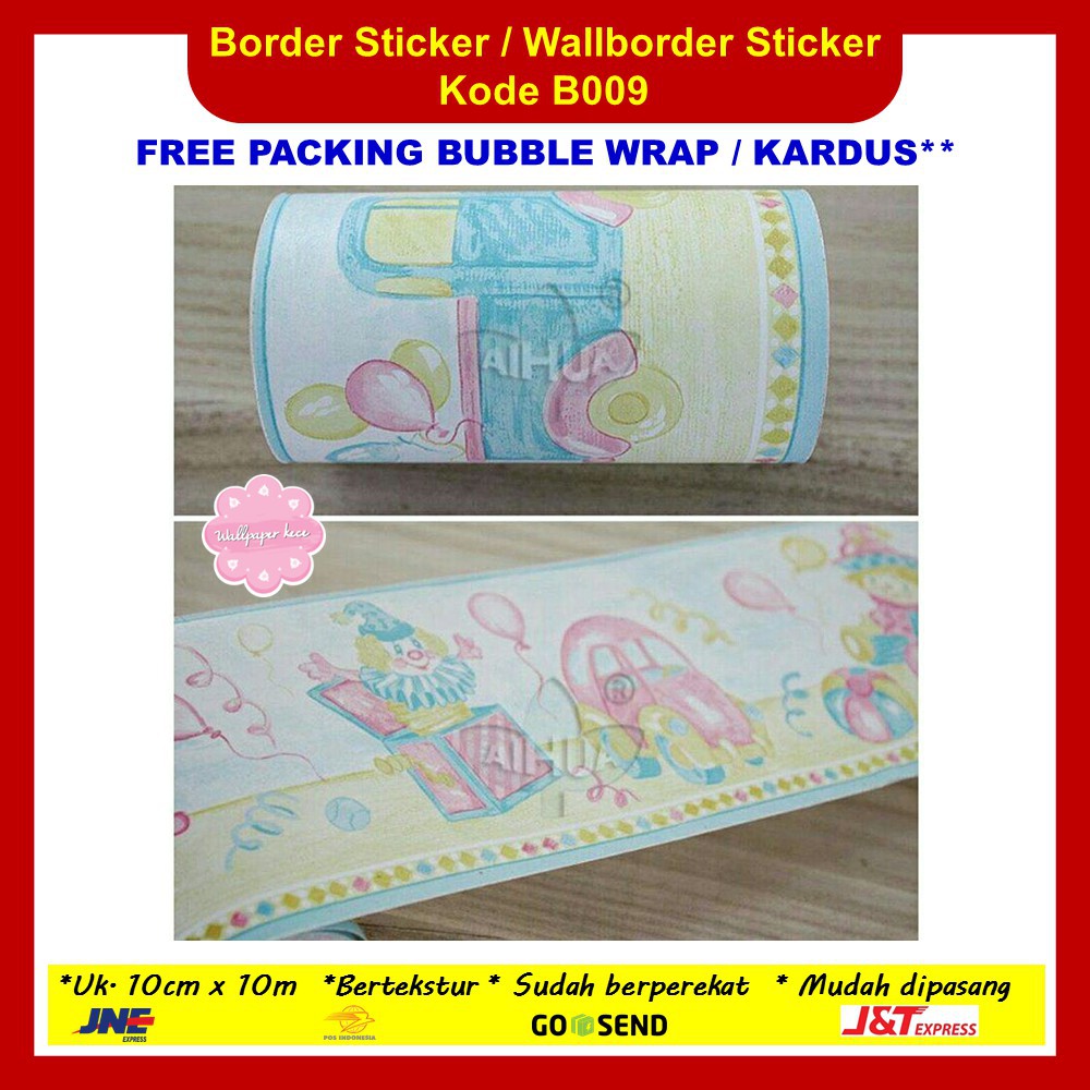 Aksesoris Dinding Roll Wallborder Sticker List Tembok Wallpaper Border Hiasan Non-Transparant