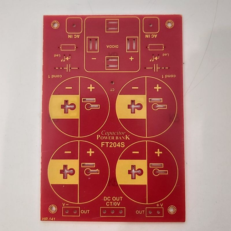 Papan PCB 4 Elco Elko PSU CAPACITOR POWERBANK BELL FT-204S