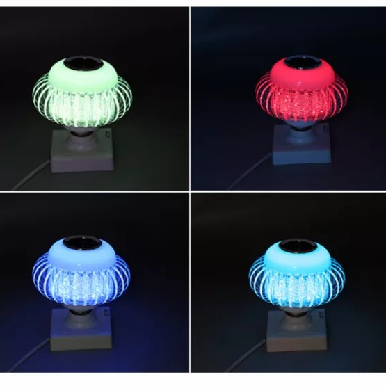 Speaker Bluetooth LED 2 in 1/Wireless Lampu Led RGB Control Remote Bluetooth 2 in 1 Speaker LED