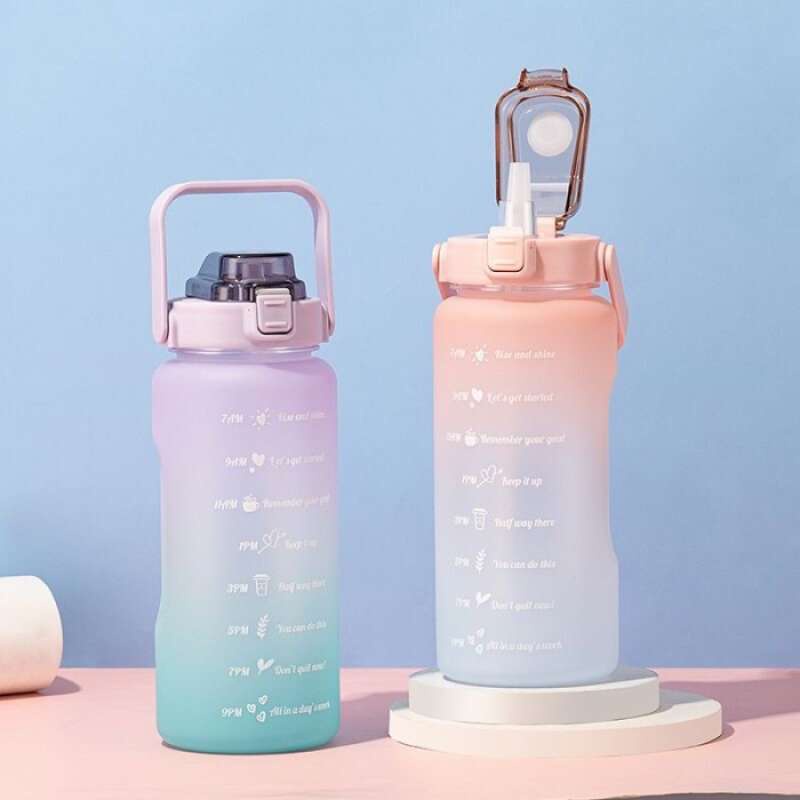 Botol Minum Botol Air Minum Motivasi 2 Liter Gradasi Gradient Rainbow / BOTOL 2 LITER