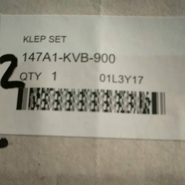 Klep Set Honda Vario Karbu 147A1 KVB 900