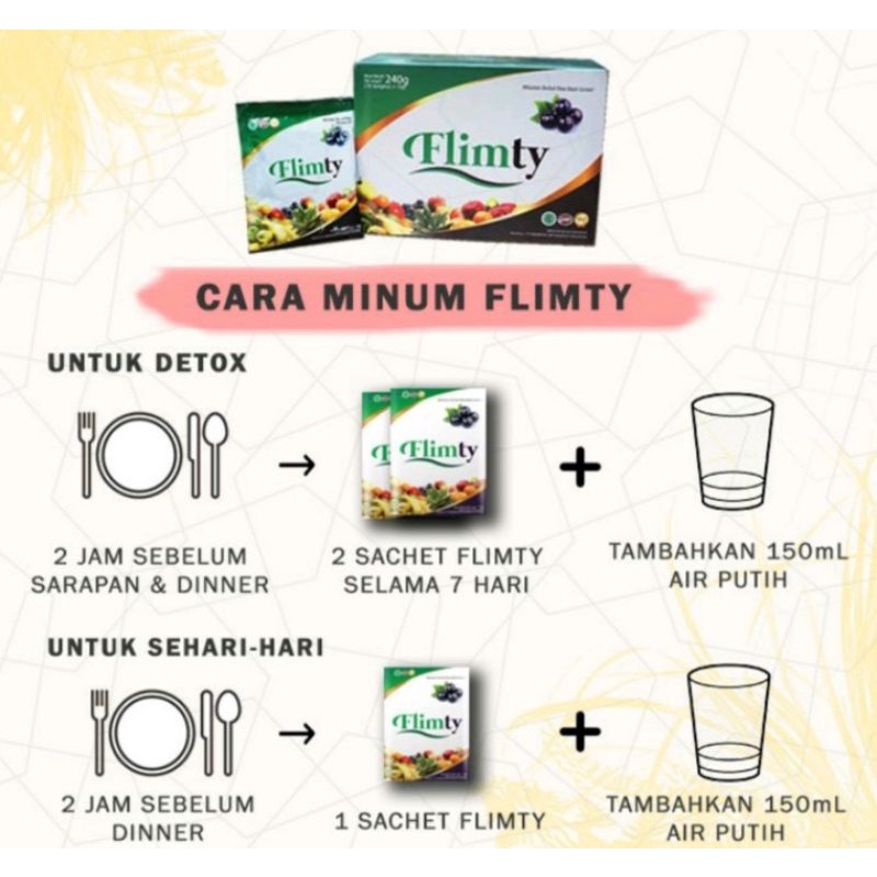 FLIMTY FIBER ORIGINAL PELANGSING DETOX 2 Box (32 Sachet) PAKET HEMAT !!