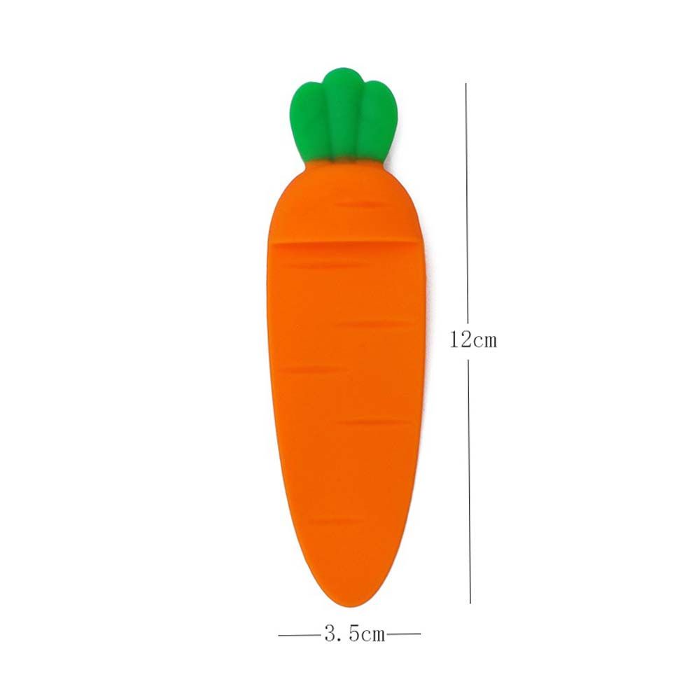 ELEGANT Creative 3D Stereo Book Marks Cute Office Stationery Carrot Bookmark Gift DIY Silicone Kawaii Cartoon Children School Supplies/Multicolor