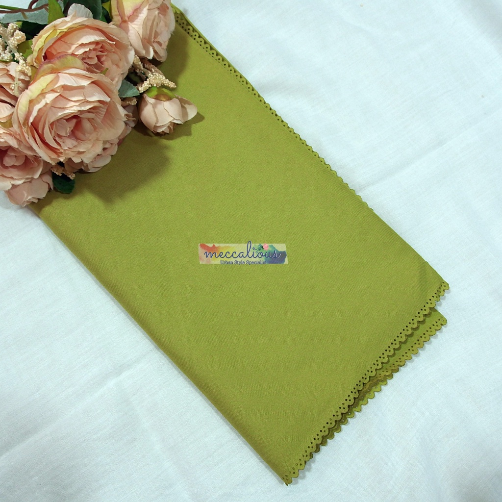 Jilbab Segi Empat Azara Voal Syari 130 x 130 Oskara  Miracle Jumbo Laser Cut-Lime