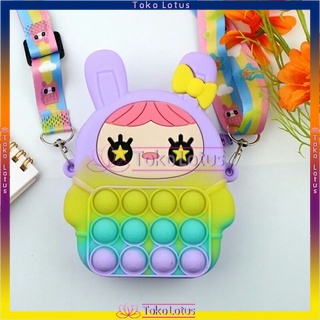 NEW TAS POP IT MAINAN ANAK FIDGET KIDS TOY PUSH BUBBLE TAS PENGHILANG STRESS [BISA BAYAR COD]