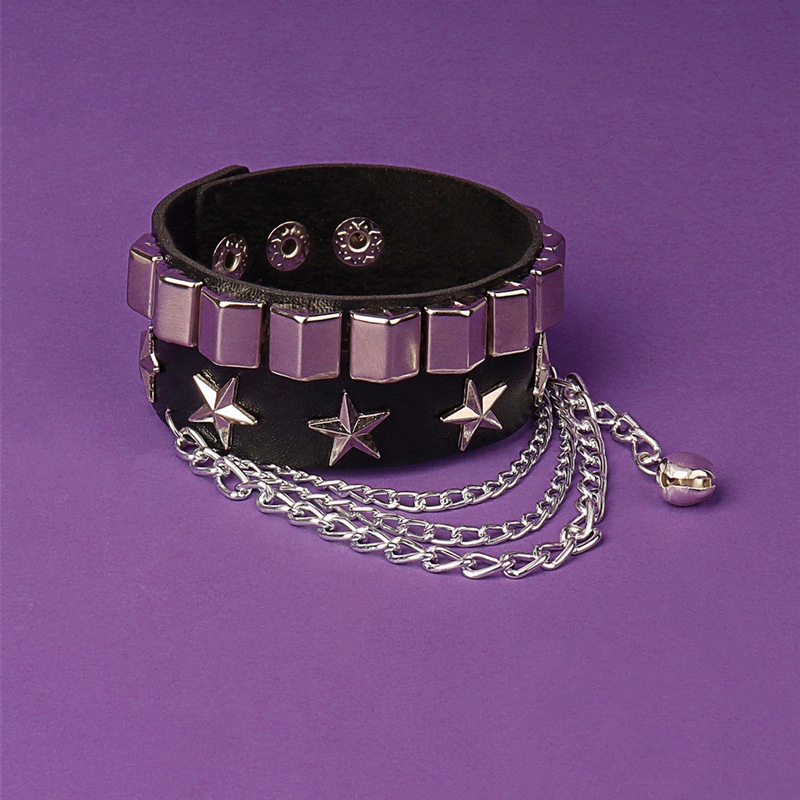 Gelang Rantai Rumbai Bahan Kulit PU Warna Hitam Gaya Punk Gothic Harajuku Vintage Untuk Pria Dan Wanita