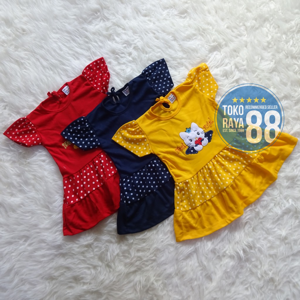 [SDR-SF16] TOKO RAYA 88, Setelan Dress Bayi 3 - 18 Bulan, Syifana Sweet Angel, Baju Rok Anak Perempu