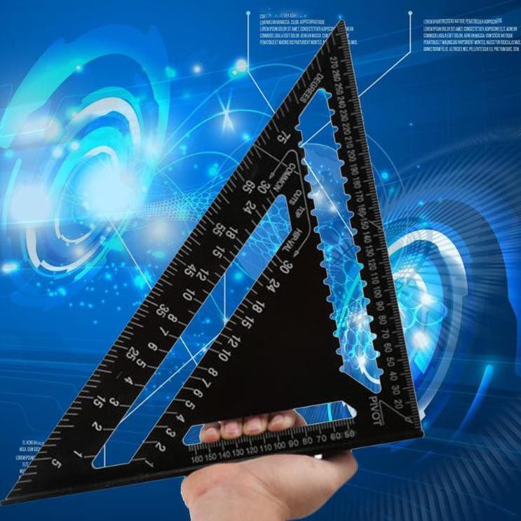 

[ TERLARIS ] Penggaris Siku Segitiga Speed Square Right Angle 230 Tukang Aluminium 7 Inch Pengerjaan