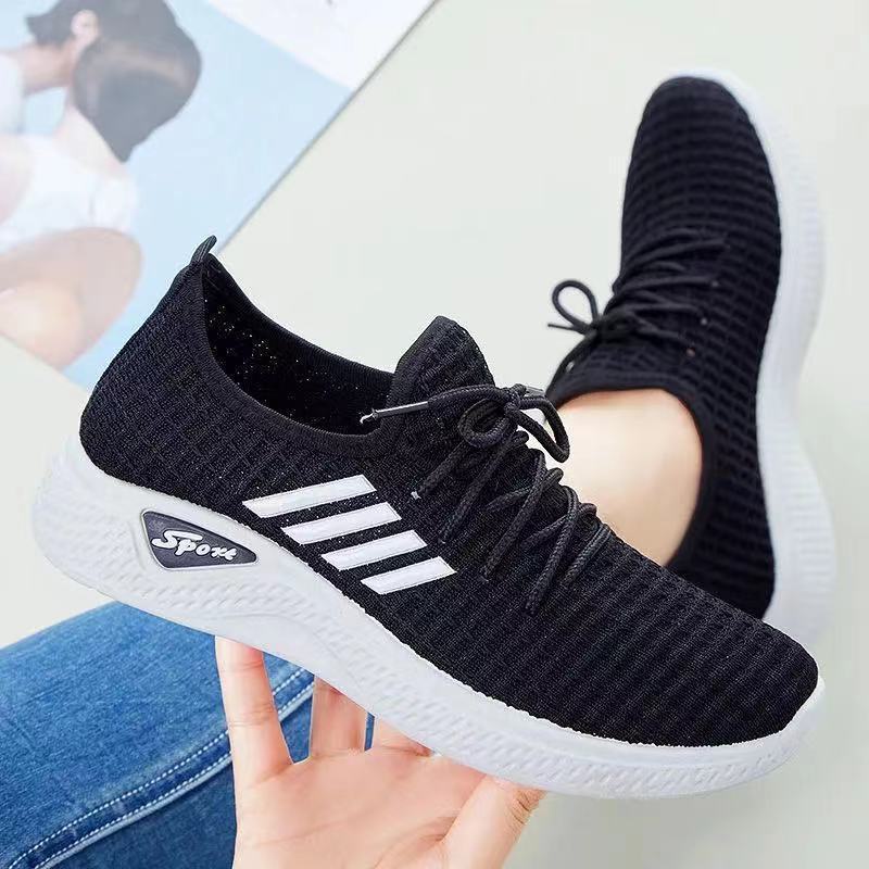 ☀ Sunly ☀  SP023 Sepatu Garis Sneakers Wanita Korea Import Fashion