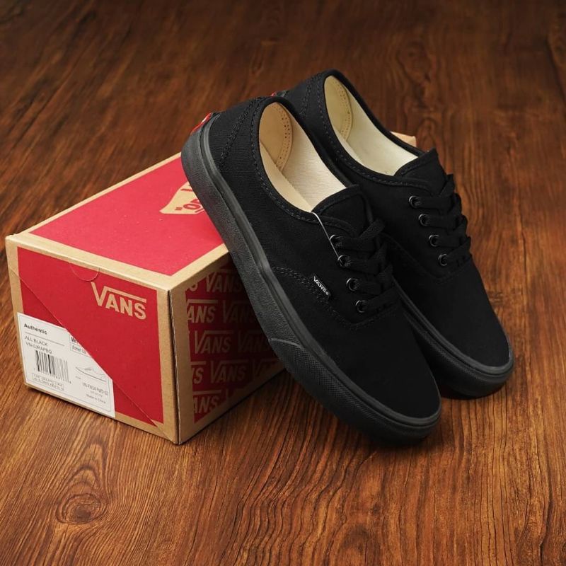 [BISA COD] VANS AUTHENTIC CLASSIC FULLBLACK IMPORT