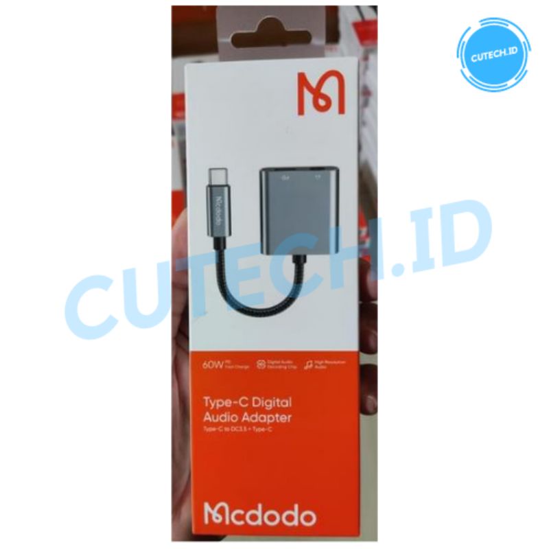 MCDODO CONVERTER SPLITTER USB TYPE C TO JACK 3.5MM + TYPE C