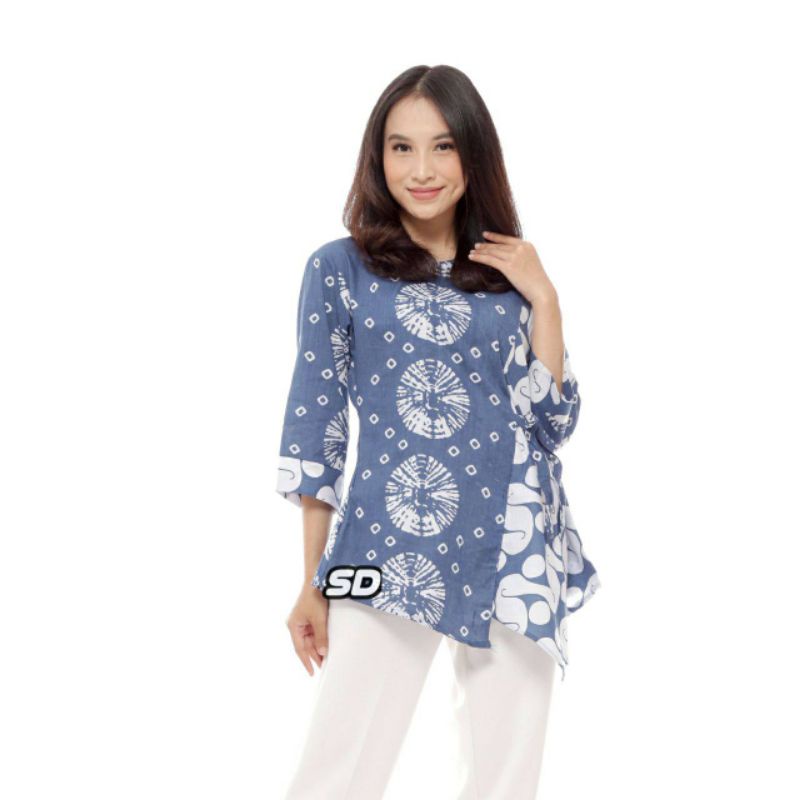 BAJU BATIK WANITA MODERN MONALISA GENES M,L,XL asli PEKALONGAN